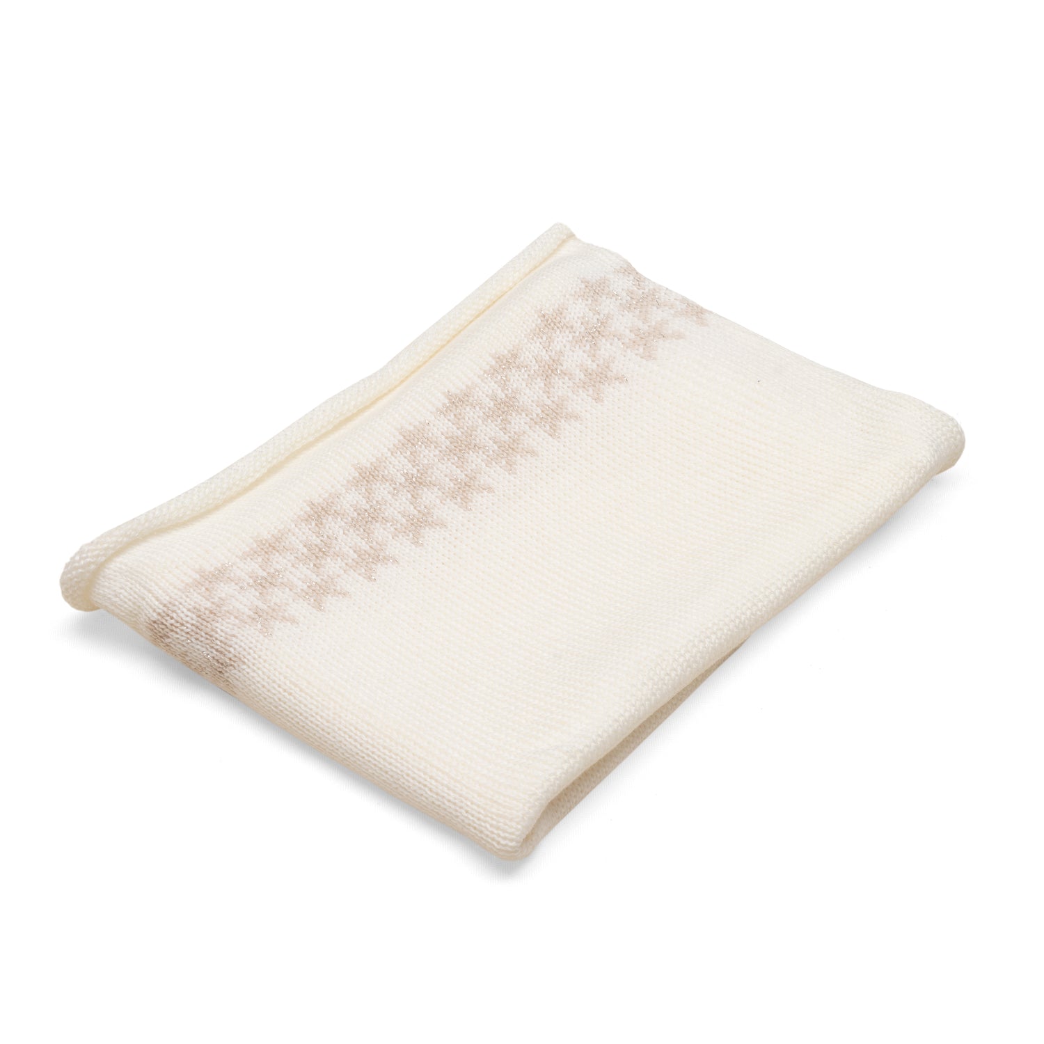 Anita's House Merino Shawl - Beige Stars