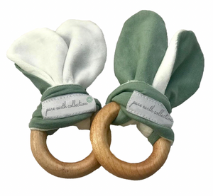 Pure Earth Collection - Bush Baby Teethers, pack of 2 - Emerald Green