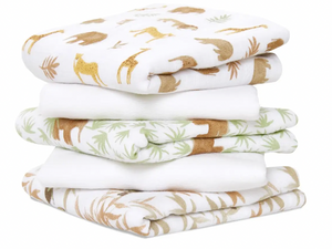 Aden and Anais Essentials Cotton Muslin Squares 5 Pack - Tanzania