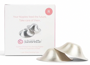 Silverette Nursing Cups - Soothing Sore Breasts or Cracked Nipples with Silver