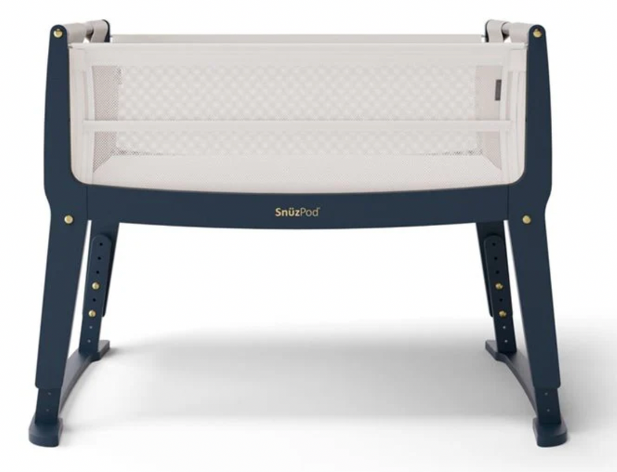 SnuzPod Studio Bedside Crib London - Blue