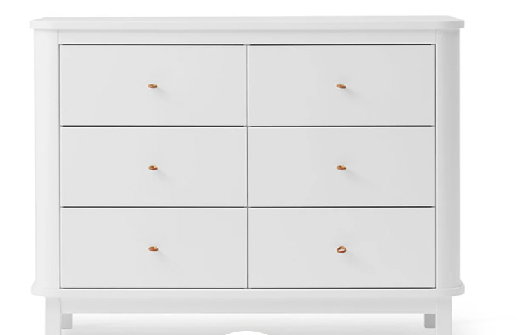 Oliver Furniture Wood dresser 6 drawers, white Item nr.: 041360