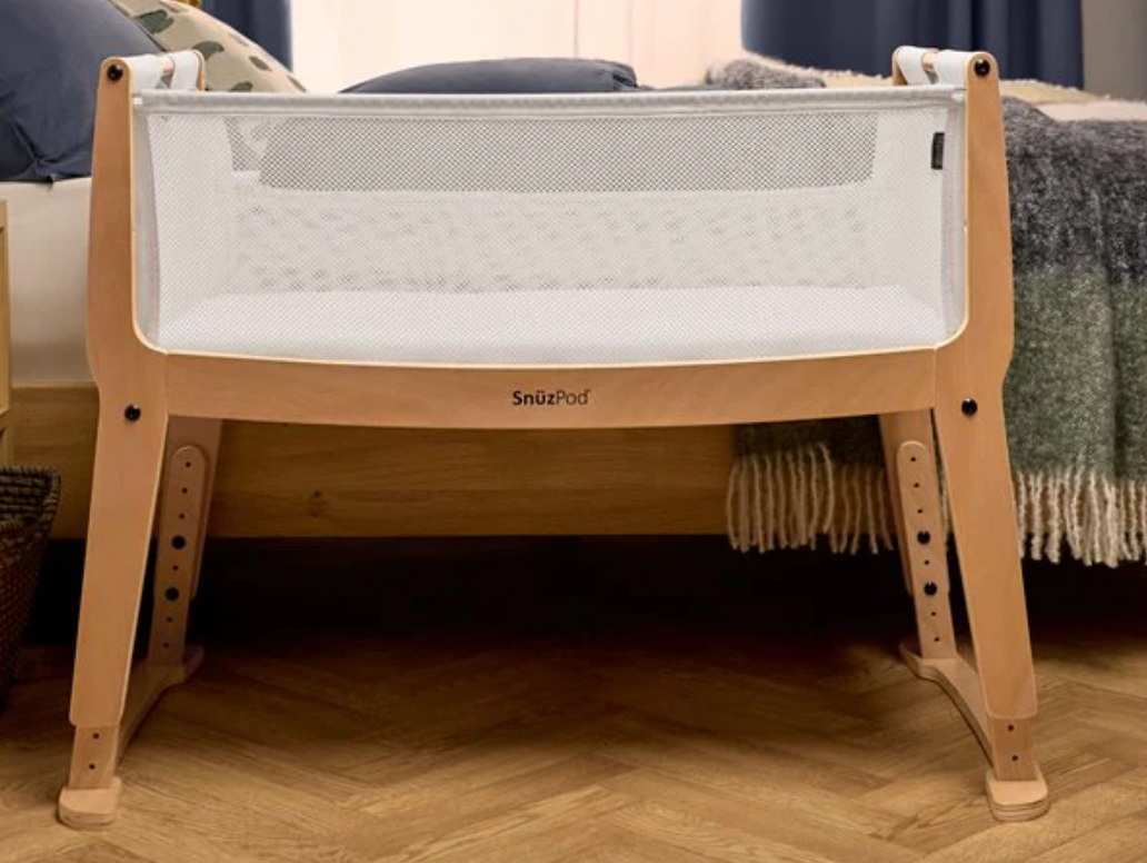 SnuzPod Studio Bedside Crib Stockholm - pale wood