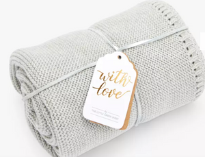 The Little Green Sheep Organic Cotton Cellular Blanket, Dove