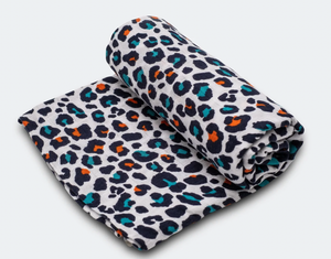 Etta Loves XL ORANGE LEOPARD MUSLIN - for 5+ month old babies