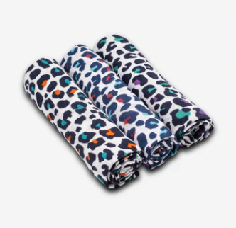 Etta Loves EOPARD PRINT MUSLIN 3-PACK - for 5+ month old babies