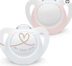 NUK Star 0-6m Silicone Soothers - Pink