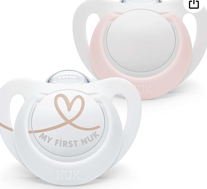 NUK Star 0-6m Silicone Soothers - Pink