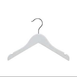 Wooden Hanger White without pegs 12-pack (GR)