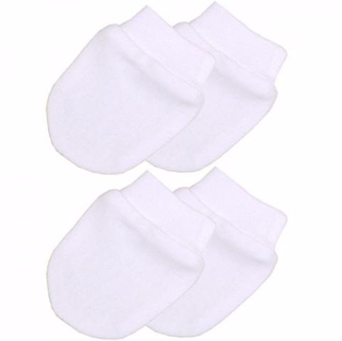 AH White Pure Cotton Scratch Mitts (GR)