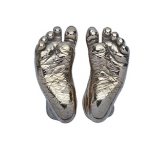 A pair of bronze baby feet cast by Philippa Herbert (GR)