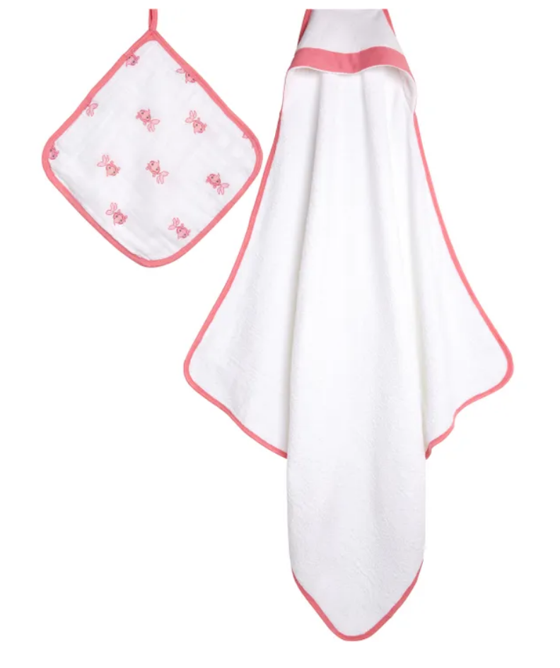 Aden + Anais - Hooded Towel and Washcloth Set (GR)