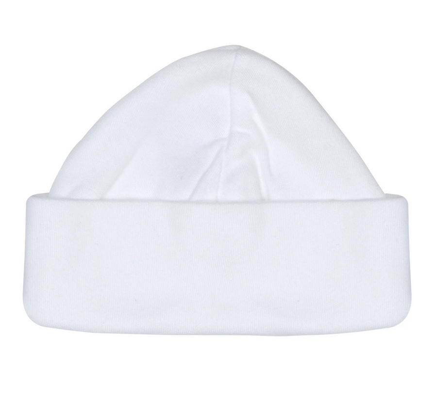 AH Pure Cotton Beanie White (size 2) (GR)