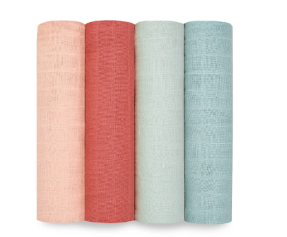 Aden & Anais -  Organic Cotton Swaddle - 4 pack (A)