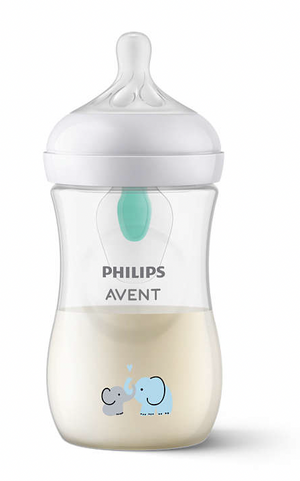 Philips Avent Natural Response Baby Bottle with Airfree vent - 9oz/260ml - Flow 3 Teats