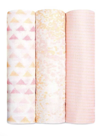 Aden & Anais Bamboo Swaddles 3-Pack (GR)