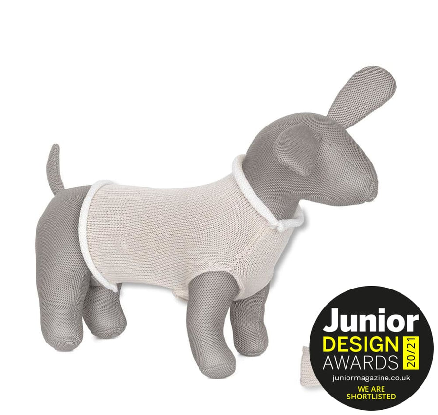 Anitas House Merino Dog Bow Denim Blue Doggy Jumper