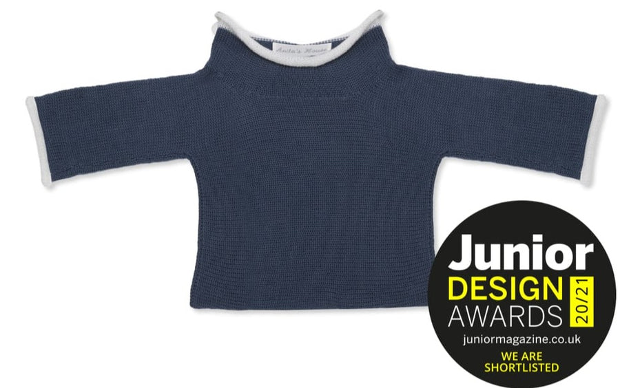 Anitas House Merino Jumper 0-6M / Grey Baby Clothing