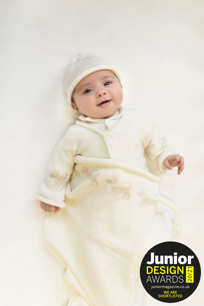 Anitas House Merino Shawl Limited Edition - Beige Dogs Baby