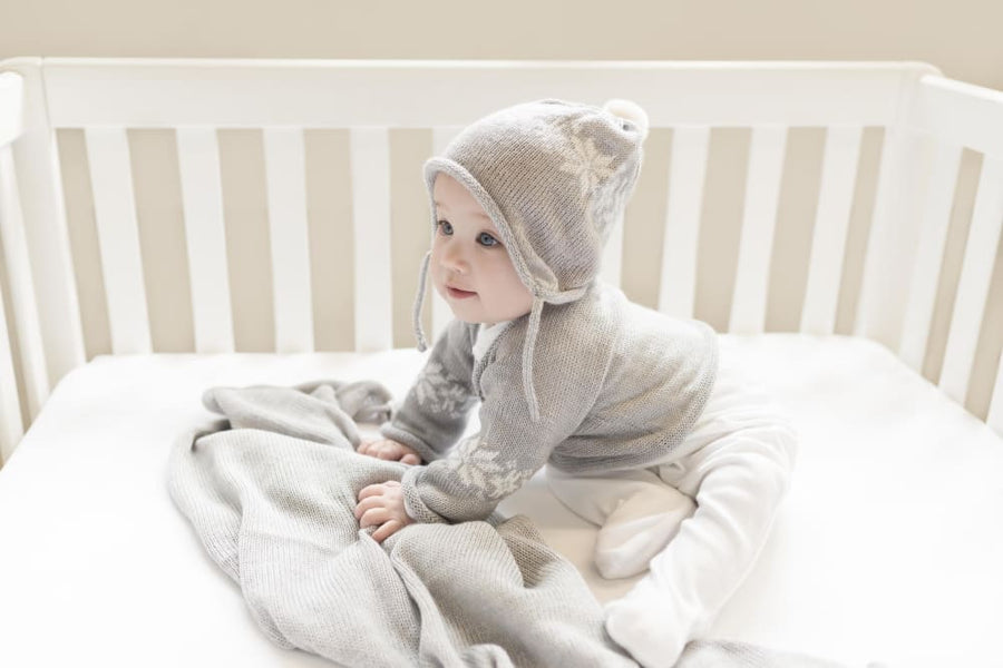 Anitas House Merino Snowflake Shawl Baby